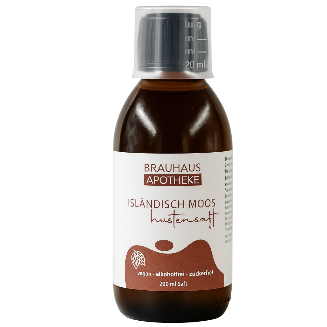 Isländisch Moos Hustensaft, Vegan, Alkohol- und Zuckerfrei, 200ml Saft